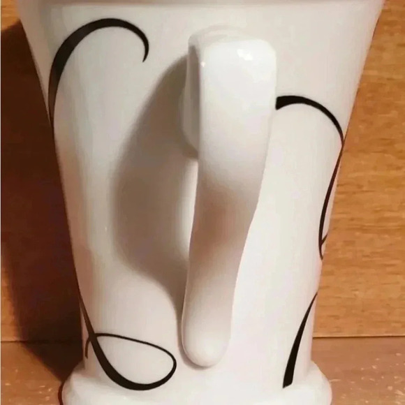 Brother Sister Design Studio Monogram White Black Coffee Tea Mug Letter K - Picture 2 of 11